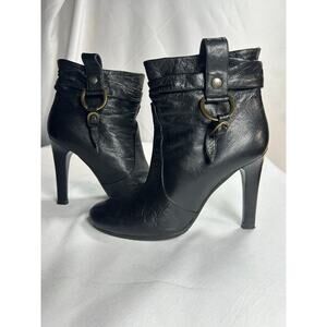 Woman’s Vero Cuoio Genuine Leather High Heel Ankle Boots 8,5/EU39 Goth clubbing